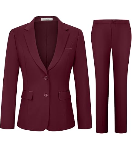 Kelyaa Women's 3 Piece Suit Lady Business Casual Office One Button