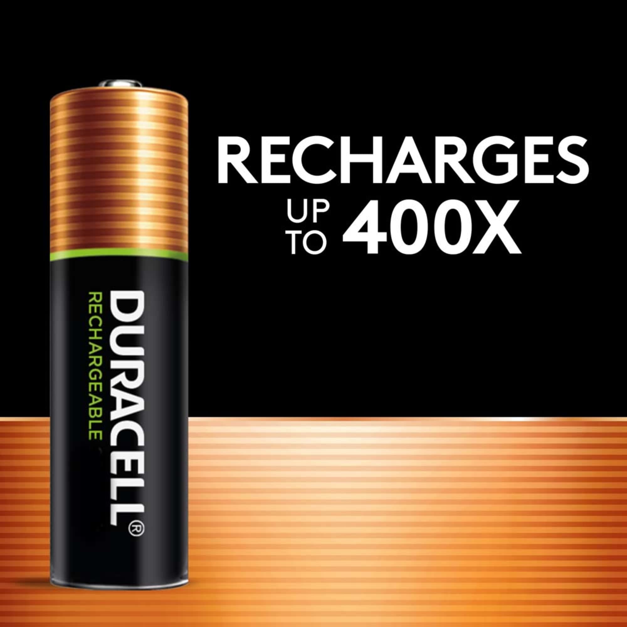 Duracell Rechargeable AAA Batteries 4 Count, Long-lasting Power, All-Purpose Pre-Charged NiMH Triple A Battery for Household and Gaming Devices