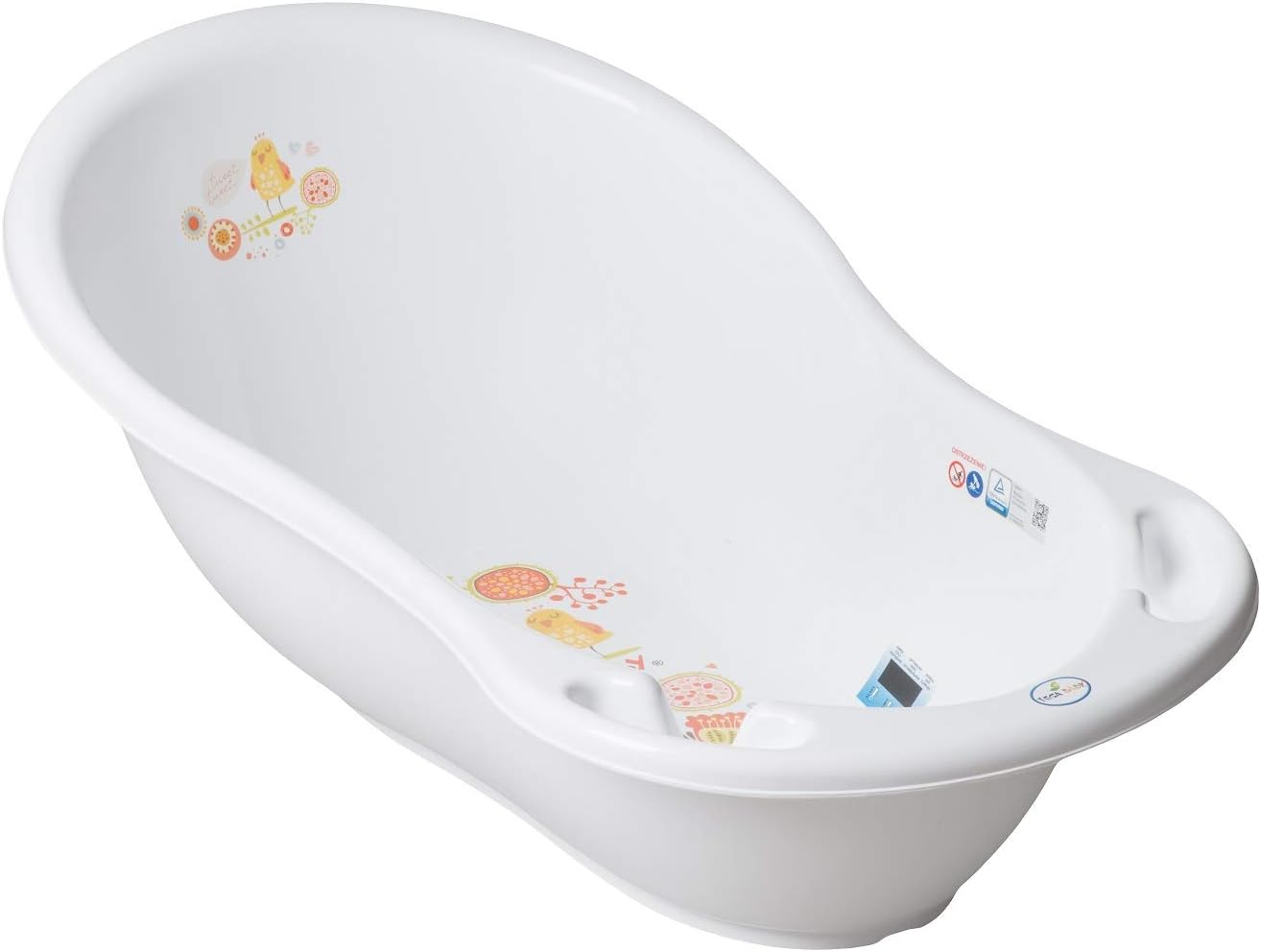 Small Baby Bath 86cm with Thermometer Animals - Birds