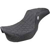 Saddlemen 0803-0629 SC80604DB Pro Series SDC Performance Grip Seat 06-17 DYNA MODELS, Black With Black Stitch