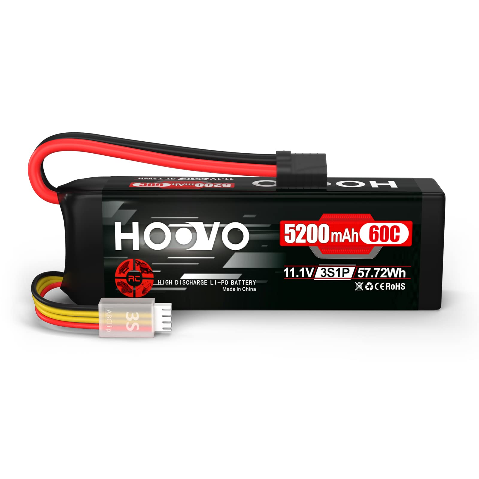 Photo 1 of HOOVO 3S LiPo Battery 11.1V 5200mAh 60C TR Plug Softcase RC Battery for RC Car RC Truck Airplane Helicopter Boat Racing RC Hobby