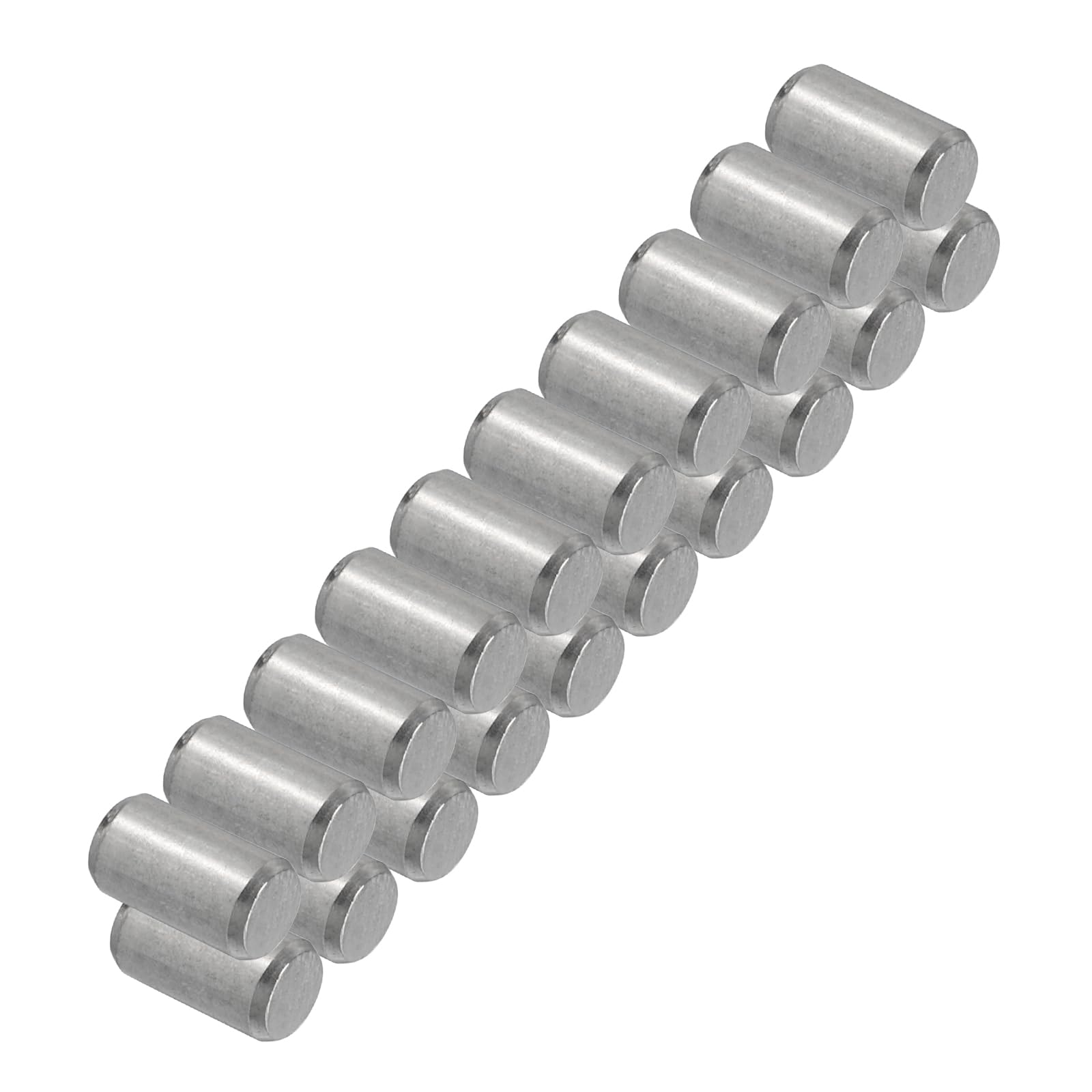 PATIKIL 304 Stainless Steel Dowel Pins 6 x 10 mm, 20 Pack Metal Dowel Pins Shelf Pegs Support Shelves Bunk Bed Fasten Elements Hardware for Furniture Fixing Component Position