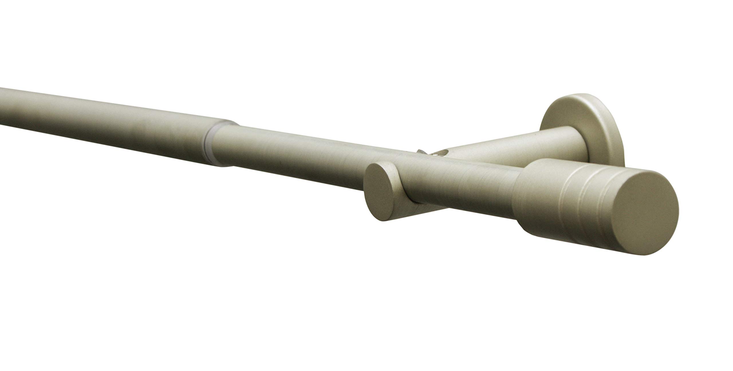 GARDINIA Elba Curtain Pole Set, Complete Fittings, Curtain Rod, Length 120-210 cm, Metal, Champagne