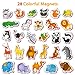 Little World Large Set of 25 Foam Fridge Magnets for Toddlers 1-3 - Refrigerator Magnets for Kids – Baby Magnet for Refrigerator 1 Year Old - Zoo Magnetic Animals - Animal Magnets for Toddlers 1-3