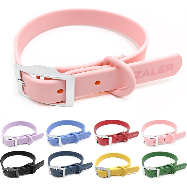 ZALER Waterproof Dog Collar in Pink, size Large