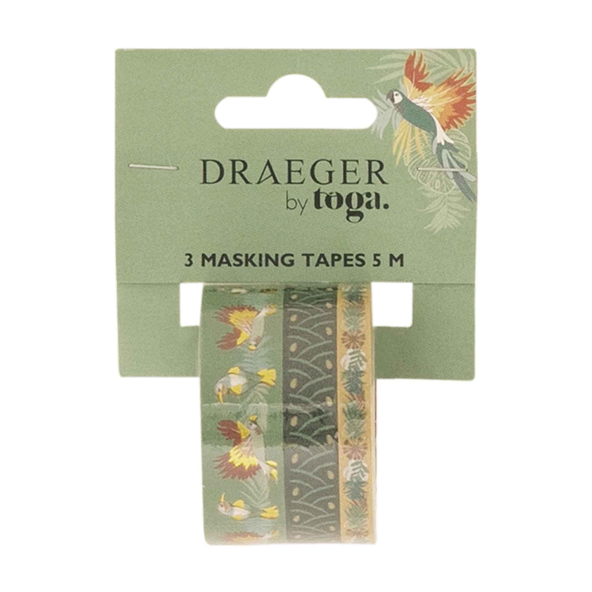 DRAEGER Paris 1886 Masking Tape, Multi-Colour, One Size, Set of 4 Pieces