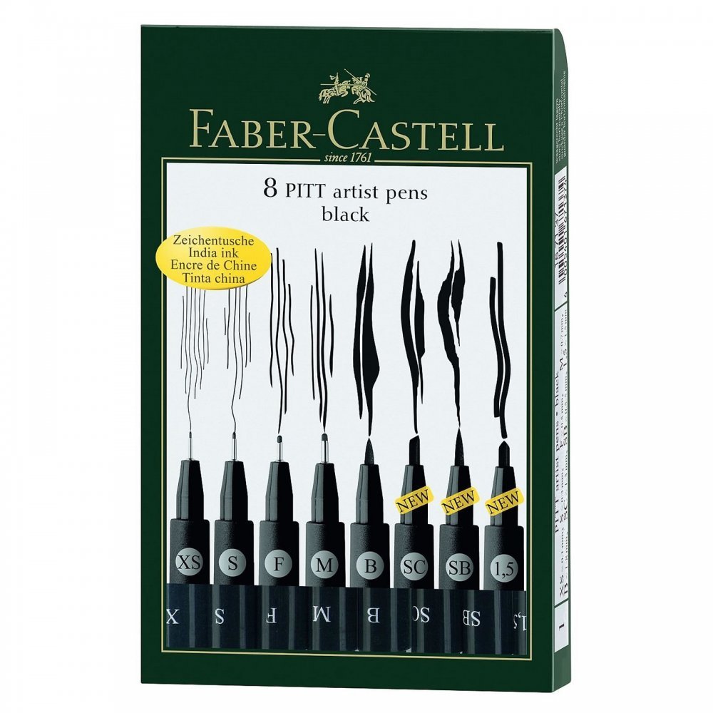Faber-Castell Wallet Pitt Pen Nibs Art Set, Assorted