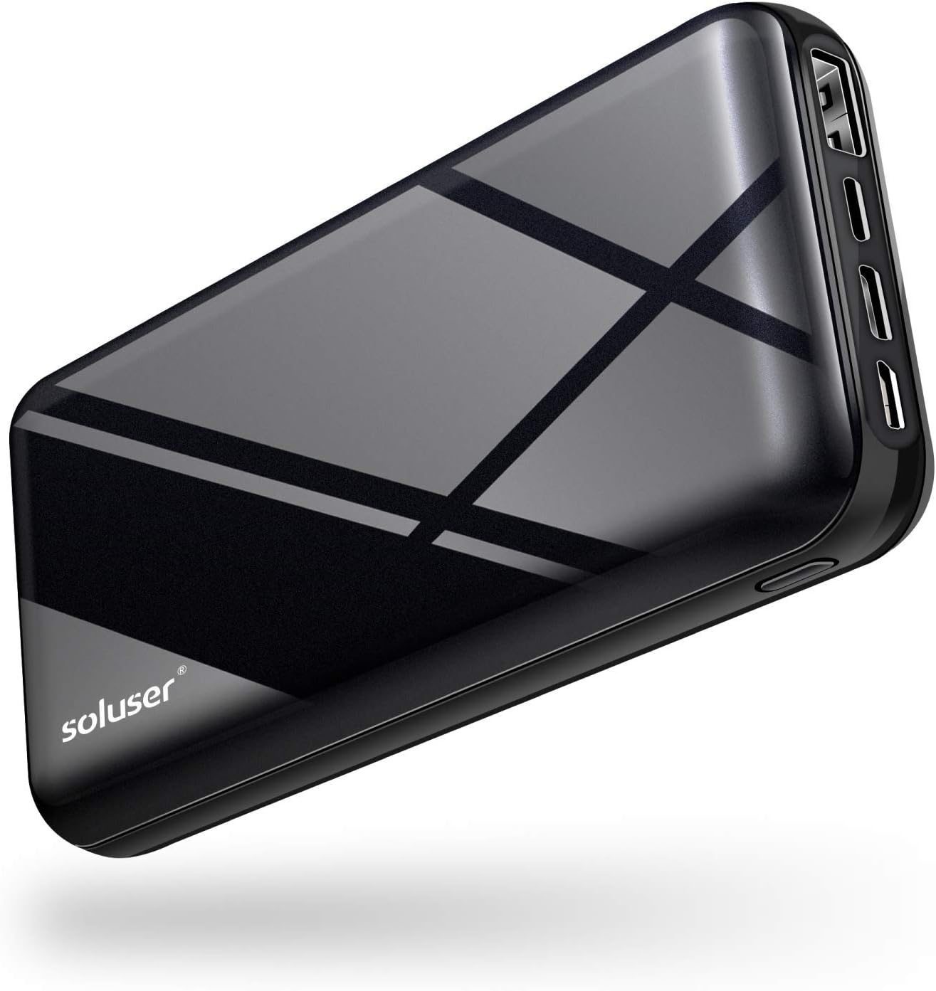 Portable Charger Power Bank 20000mAh,Ultra High Capacity Power Bank with 3 Input and Power IQ Technology,4 LED Lights, External Battery Pack for iPhone,Samsung,iPad,Tablet and More (Black)