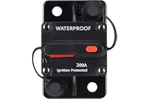 N\C 300 Amp Waterproof Circuit Breaker,with Manual Reset,12V-48V DC, for Car Marine Trolling Motors Boat ATV Manual Power Protect for Audio System Fuse