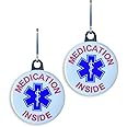 Secure ID Medical Zipper Pulls in Case of Emergency Diabetes, Pacemaker, Asthma, Insulin Dependant (Medication Inside)