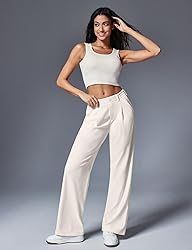 Ewedoos Wide Leg Pants Woman Stretchy Work Dress
