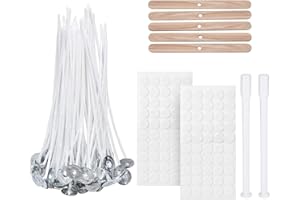 VABNEER 100 Piece 100% Natural Cotton Candle Wick for Candle Making Candle DIY (10cm/4in)