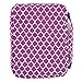 Good Ruby Compact Bible Cover with Handle, Book Protector with Pocket Colorful Trellis Protector Carriers for Books (Purple)