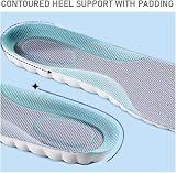 VivoFoot 2 Pair Memory Foam Insoles Cushion Heel Support UK 7-10 Grey view 3