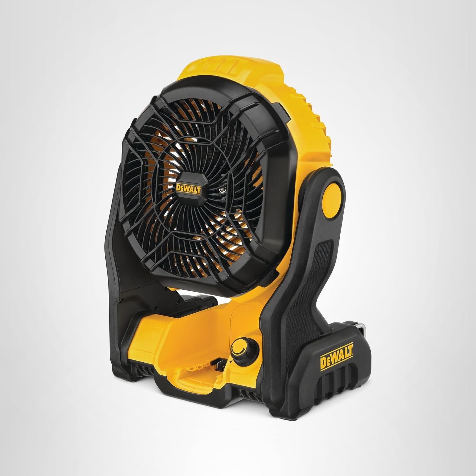 DEWALT 20V MAX Portable Fan, Battery Powered Rechargeable Cordless Shop Fan, Up to 4.5 Hrs Runtime, Variable Speed, 650 CFM, Tool Only (DCE512B)