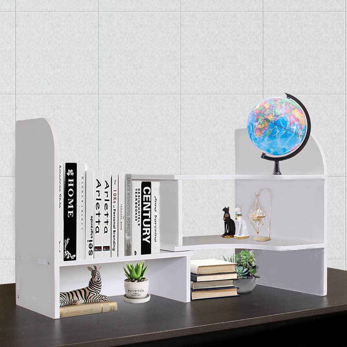 Photo 1 of YGYQZ Desktop Bookshelf, Desk Shelf Organizer Cute Small Mini Shelves for Office