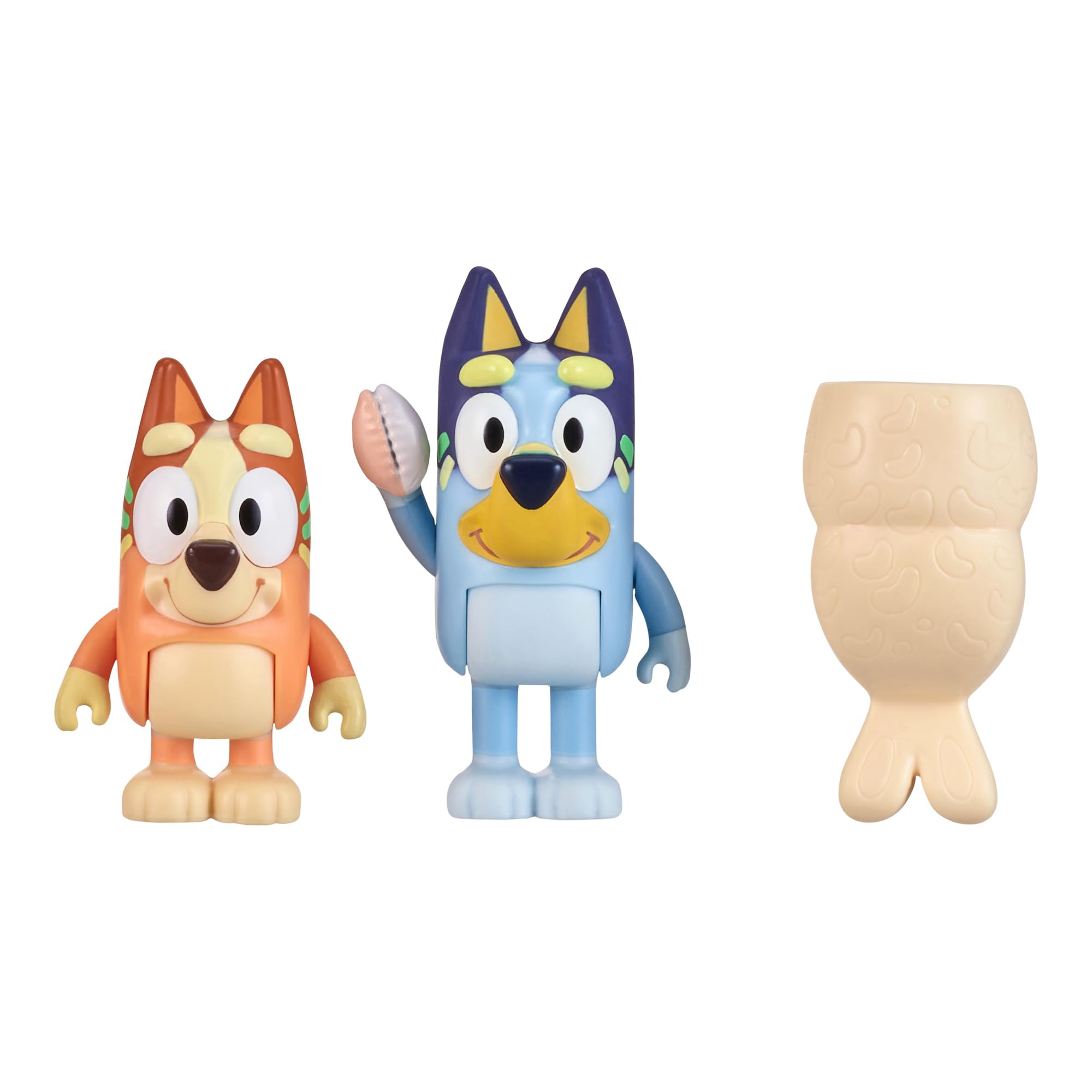 Photo 1 of Bluey Figure 2-Packs, Beach Mermaid Tails 2.5 Inch and Bingo Character Figures with Sand Mermaid Tail Accessory