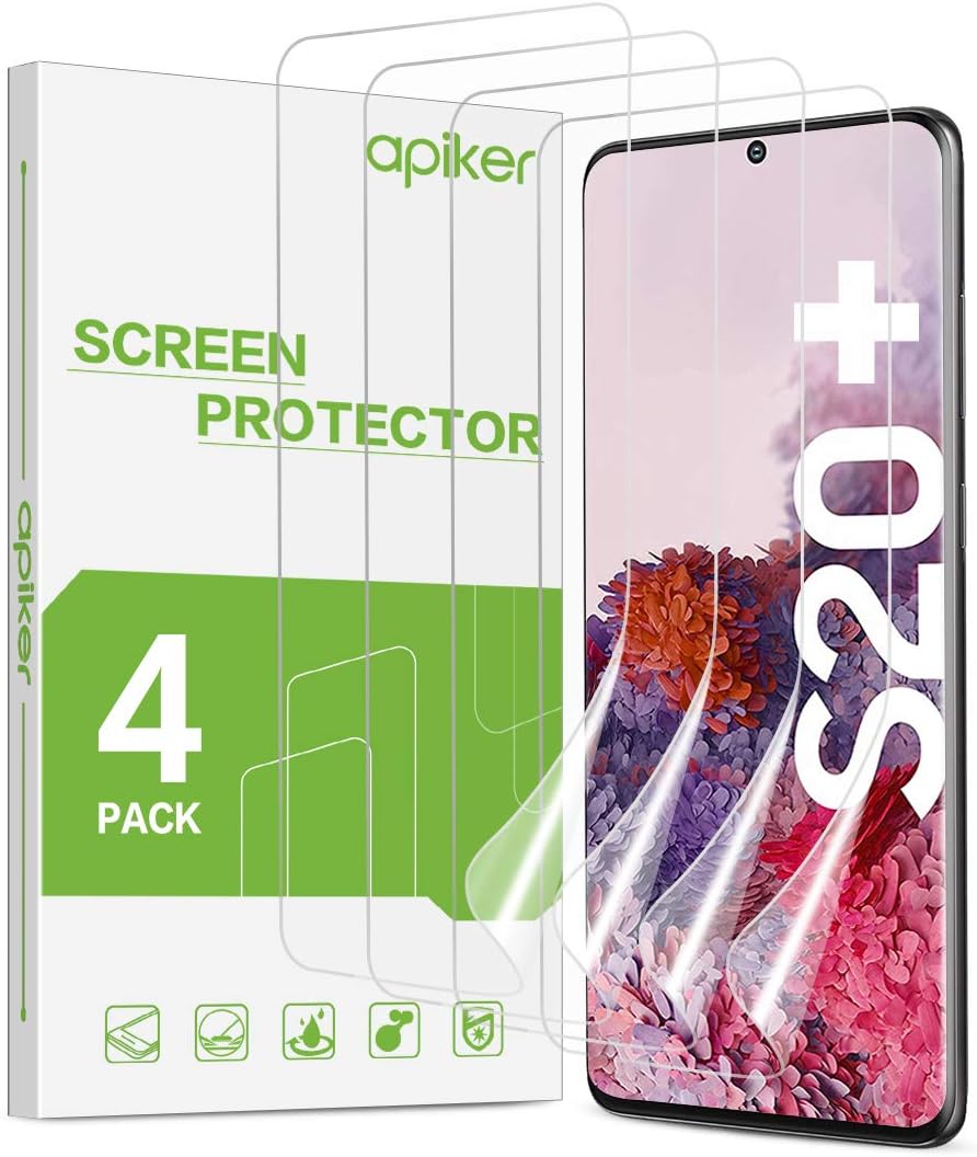 apiker Screen Protector Compatible with Samsung Galaxy S20 Plus/S20+, High Definition, High Sensitivity, Maximum Coverage