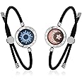 TOTWOO Long Distance Touch Bracelets for Couples, Vibration & Light up for Love Couples Bracelets | Long Distance Relationship Gifts for Girlfriend Bluetooth Pairing Jewelry