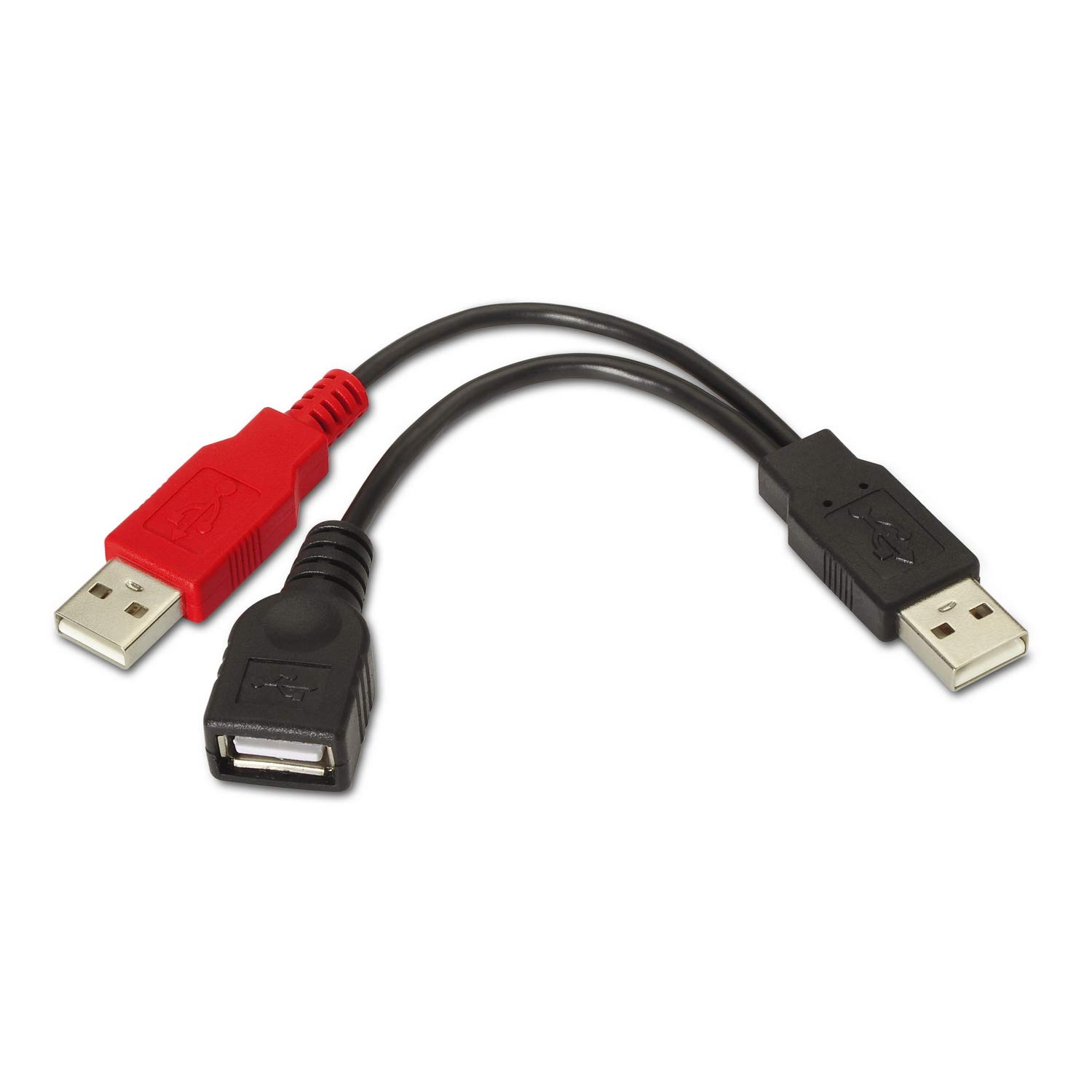 AISENS A101 – 0030 – USB 2.0 Cable with External Power Supply 15 cm (for Case) Black