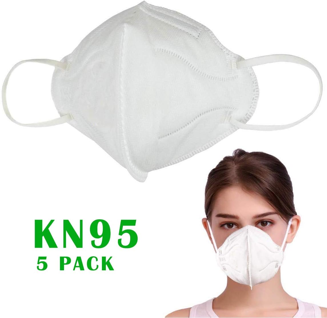 Dust Masks Disposable Anti Pollution Mask, KN95, safety mask 6 Layer Air Filter（5pack）