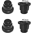 Black Ignitor Button with/Spring Replacement for Blackstone Gas Griddle 36" & 28" Griddle Cooking Station,AA Battery Pulse Ignite Switch Cap,4-Pack