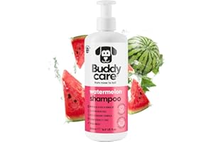 Watermelon Dog Shampoo by Buddycare | Dry Skin & Itchy Skin Relief for Smelly Dogs | Deep Cleansing Shampoo for Dogs Puppy Sensitive Skin | Dog Shampoo & Conditioner | with Aloe & Vitamin B5 (16.90oz)