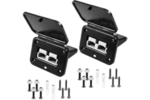 MOONDKIST 2Pcs Plug Mounting Panel, 175A Plug Panel Base with Dust Cover, Socket Panel for Anderson Connectors Flush Mount Recessed Plate