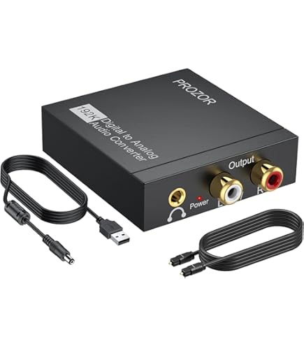 PROZOR DAC Converter Digital to Analog Audio with Volume Control