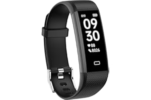 LIVIKEY Fitness Tracker Watch with Heart Rate Monitor, Step Counter Activity Tracker with Pedometer & Sleep Monitor, Calories, Step Tracking for Women Men Compatible with Android iOS