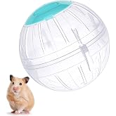 FANKUTOYS Hamster Exercise Ball, 5.7 Inch Transparent Running Wheel,Blue | Dwarf Hamsters to Reduce Boredom and Increase Activity
