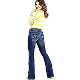 Jack David/Sweet Look Womens Juniors 70s Trendy Flared Bell Bottom Denim Jeans Pants (Size-3)