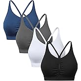GXXGE Y Back Sports Bras for Women High Impact Spaghetti Thin Strap Fitness Gym Activewear Workout Yoga Bra