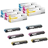 CS Replacement Toner Cartridge Compatible with Brother TN225 TN-225 TN-225C TN-225M TN-225Y DCP-9020CDN 9020CDW HL-3140CDW 3150CDW MFC-9130CW 9330CDW 9340CDW 9140CDN 6 Color Set