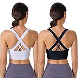 Evercute Sports Bra for Women Padded Medium Support