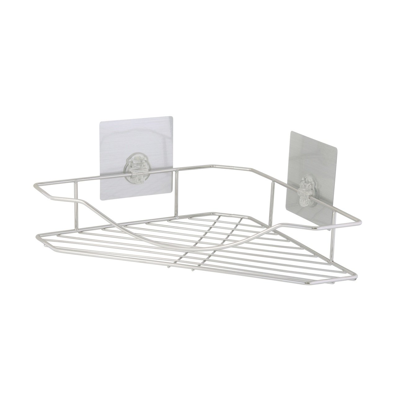 axentia Nizza Bathroom Step Shelf Stainless Steel in Silver, Bathroom Accessory, Bathroom Accessory with Two Stickers for Attachment, Load Capacity Approx. 5 kg.
