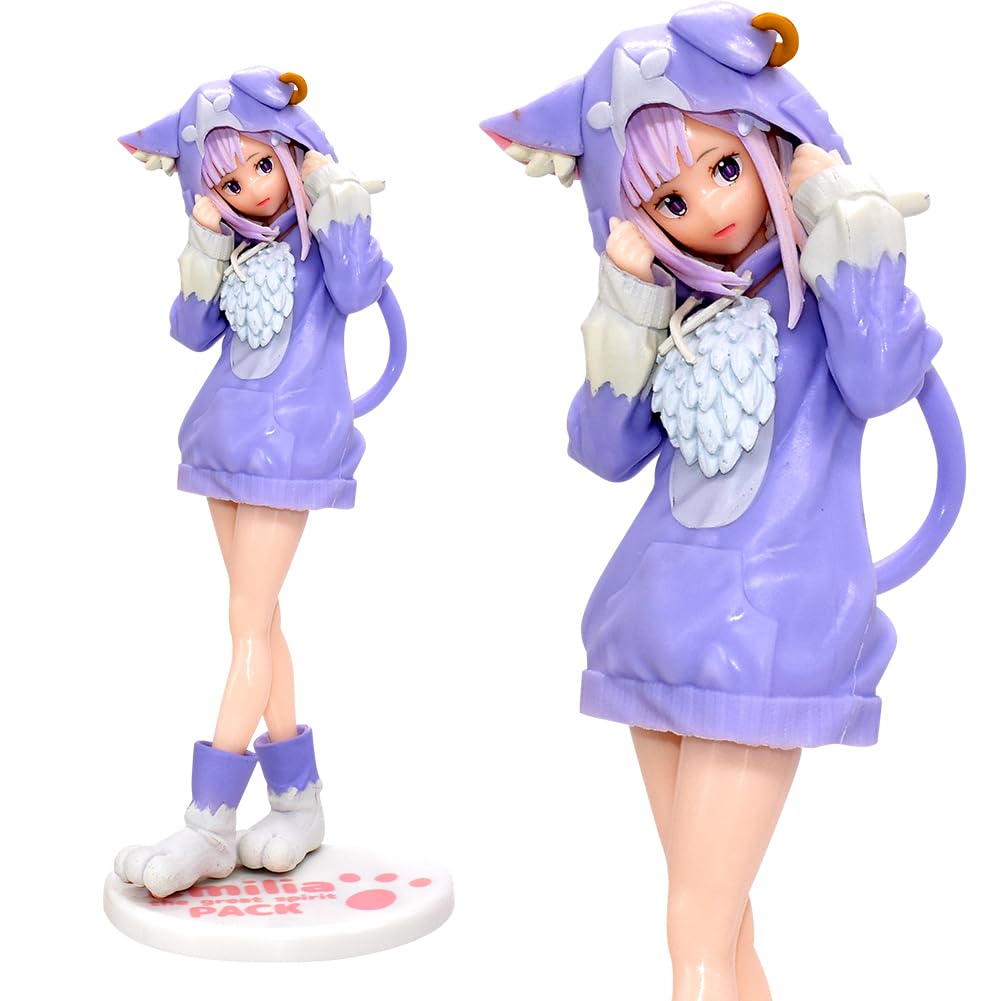 MIFKLMV Re-m Anime Figure， 8.2 Inch Rem Action Figure Re,Zero, Starting Life in Another World，PVC Action Girl Figurine Toys Collectible Model Indoor Decoration Ornaments Gifts - Blue