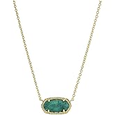 Kendra Scott Elisa Birthstone Necklace Gold Dark Teal Amazonite One Size