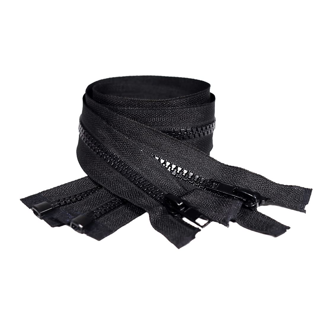 2 pieces, 8 sizes, 5# separator injected zipper, for jacket, coat sewing, white, black, etc. 20 colors, divisible plastic zipper (332, 40 cm)