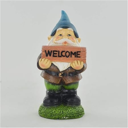 Prezents Com Miniature Nain De Jardin Avec Inscription Welcome Mini Fee Decor De Jardin Hauteur Amazon Fr Jardin