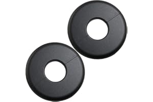 JJHXSM 2pcs Pipe Hole Air Conditioning Hole Decorative Cover 33x80mm Snap On Black Round Cover Round Escutcheon Plate