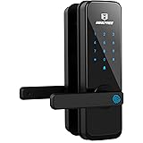 MAXFREE Fingerprint Electronic Door Lock, Keyless Entry Bluetooth Touchscreen Keypad Smart Lock with Reversible Lever…