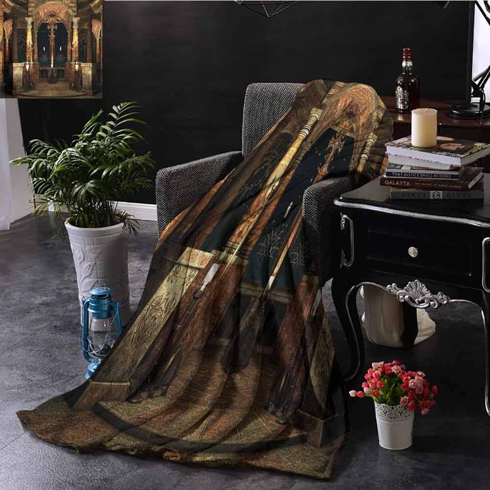 EDZEL Lightweight Plush Throw Blankets Gothic Ancient Hall Pillars Sofa Adult Travel Fleece Blanket Winter 84x54 Inch