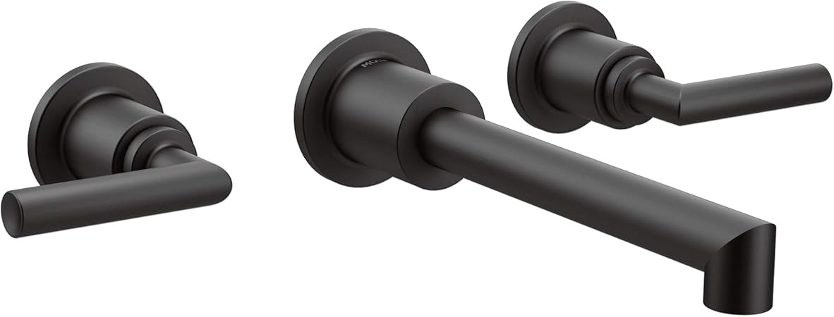 Moen Ts43003bl Arris Two Handle Wall Mount Bathroom Faucet Trim