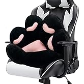 MOONBEEKI Cat Paw Cushion Chair Comfy Kawaii Plush Seat Cushions Shape Lazy Pillow for Gamer Chair 28"x 24" Cozy Floor Cute Seat Kawaii for Girl Worker Gift, Dining Room Bedroom Decorate Black
