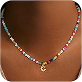 Treasure Bender Valentines Day Gifts for Kids Girls Classroom - Colorful Beaded Initial Necklace for Girls Kids Women Teen Girl Gift Trendy Stuff Birthday Gift for 5 6 7 8 9 10 Year Old Girl Jewelry