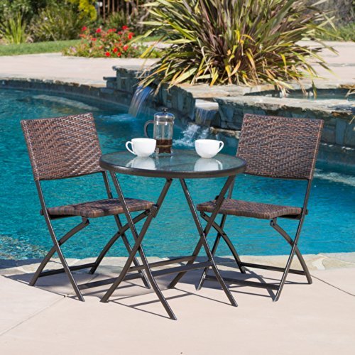 Cantinela 3pc Outdoor Folding Bistro Set