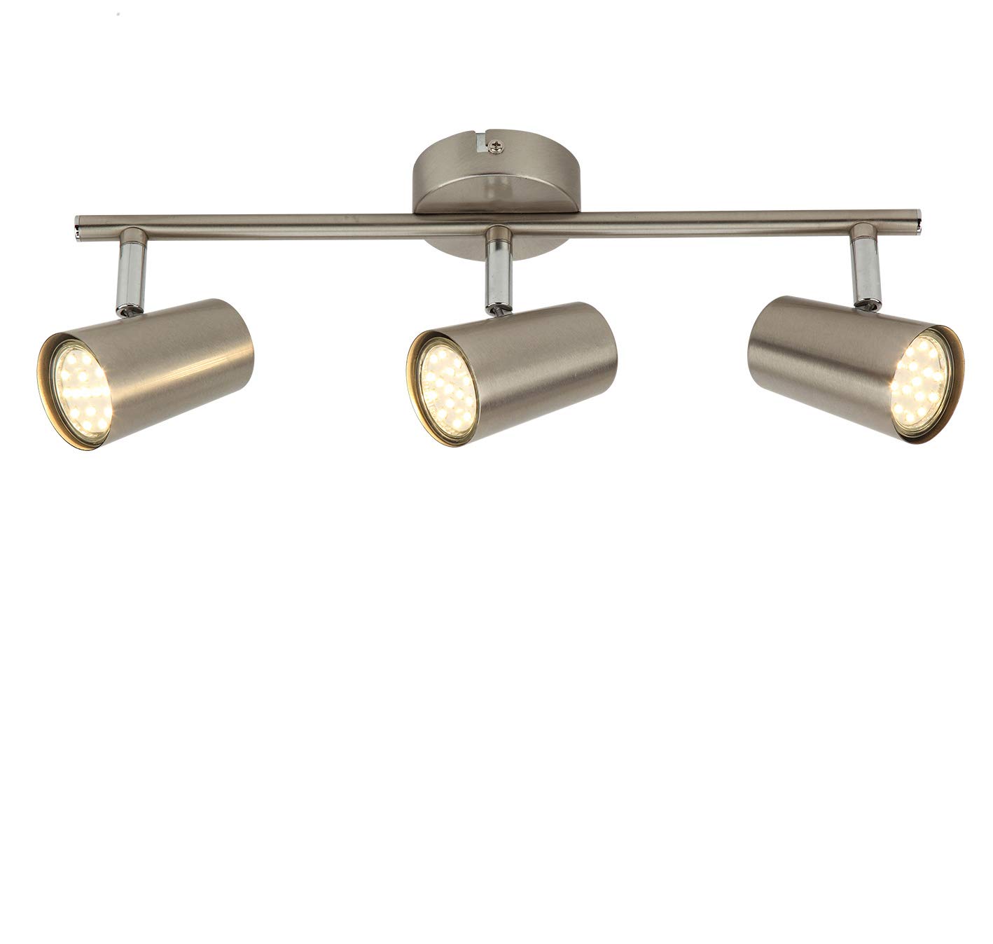 SEESEER LED Ceiling Spots, Rotate, 3 Light Ceiling Bar, Spotlight, Include 3 X 3W LED Bulbs, Angle Adjustable Indoor Lighting for Kitchen, Living Room and Bedroom
