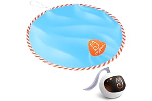 Migipaws Interactive Cat Ball Toy Set, Fun Tracker, Glowing Chase Ball with MystiChaser Pouch, Fluffy Tail, A Small Mice (White)