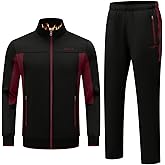 Rdruko Men's Fleece Tracksuit Sweatsuit 2 Piece Set Warm Up Jogging Track Sweat Suits for Men